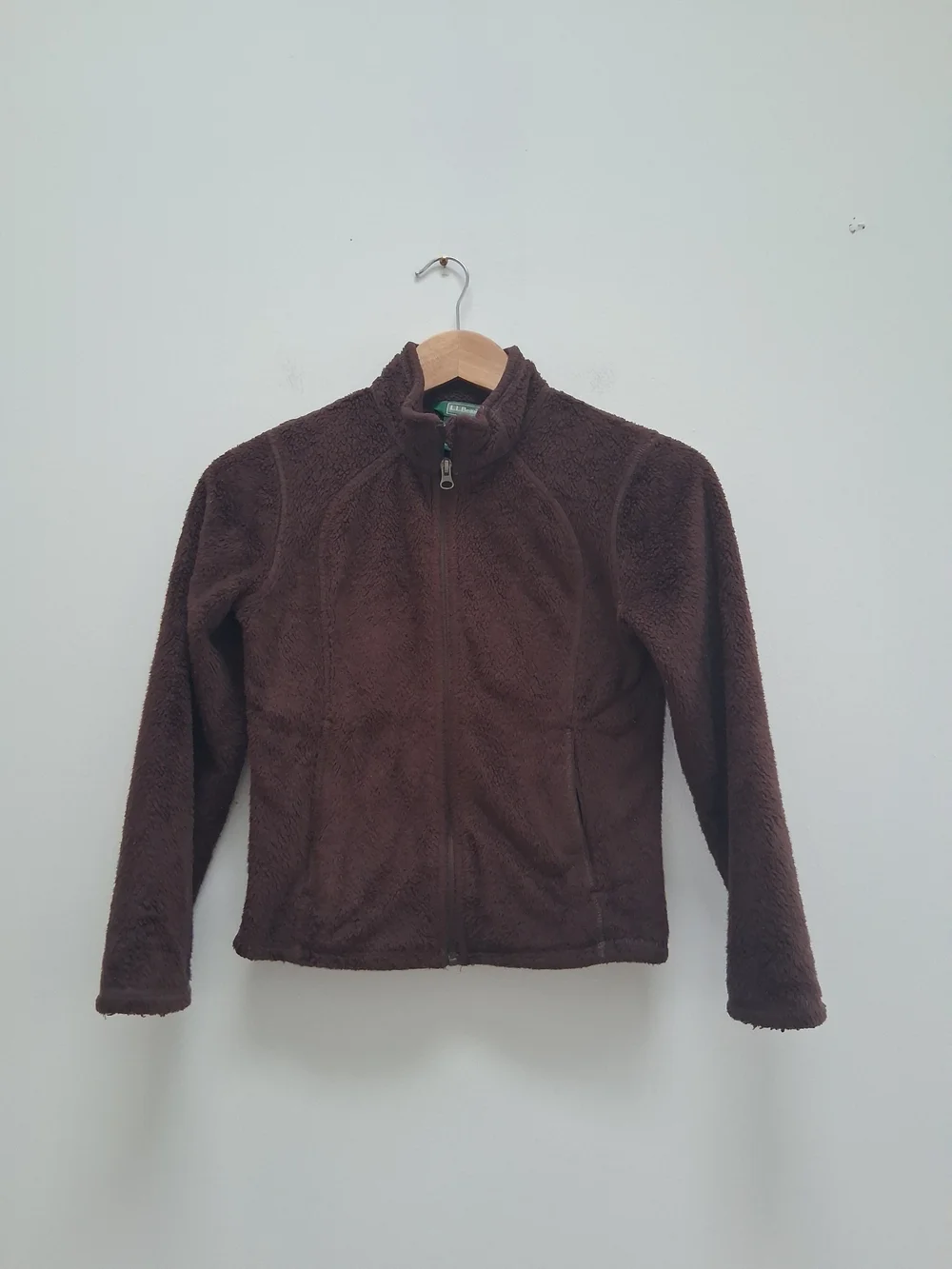 L.L.Bean Kid's Plush Full-Zip Fleece Jacket Chocolate Brown Size 8 Casual Fall